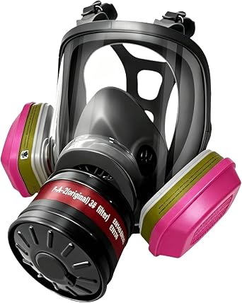 Full Face Respirator Facepiece with Filter for Painting Woodworking, Industrial Protection, 9.25 Inches