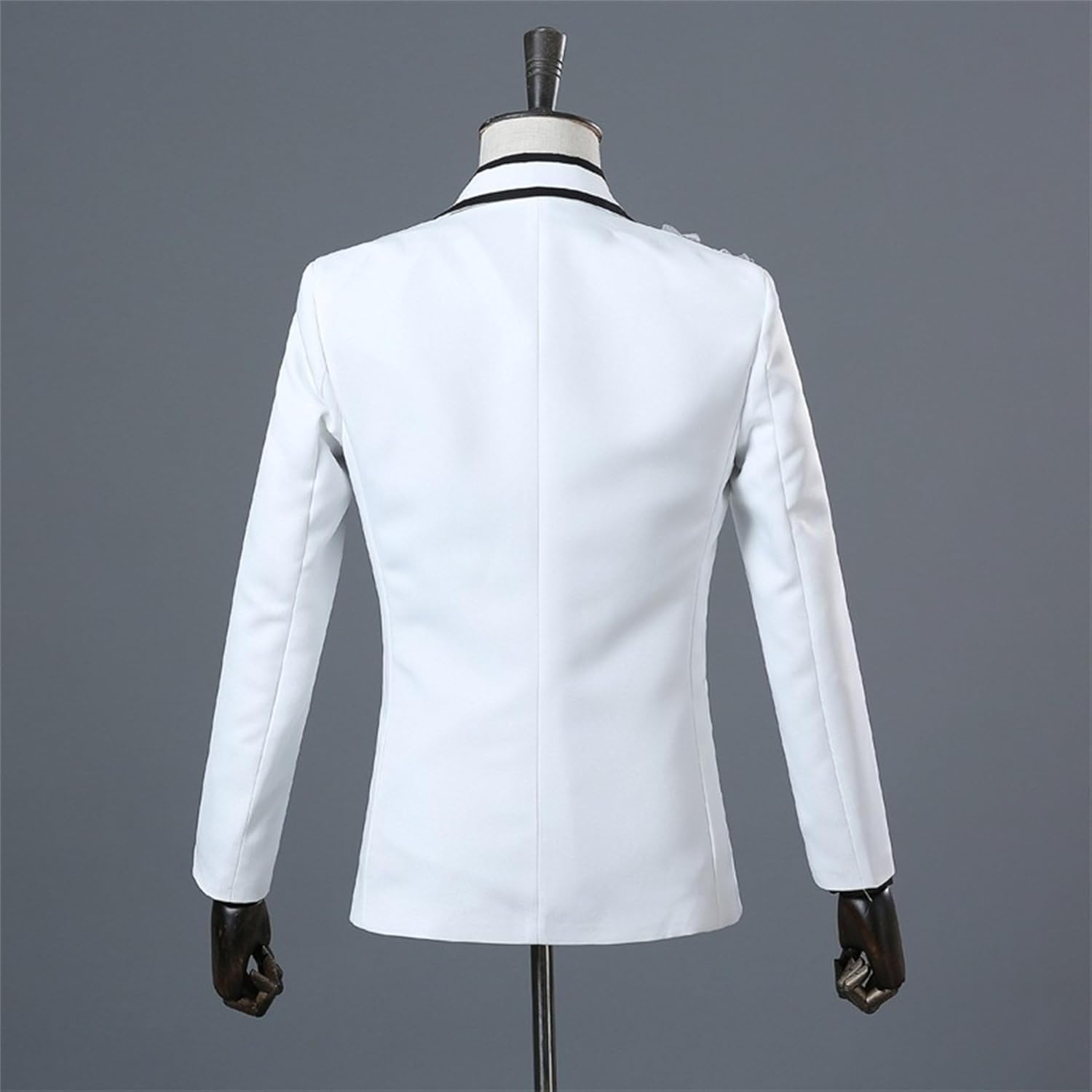Men's Stylish Tux Dress 2 Pieces Suit Slim Tuxedo Blazers Pants Outfit with Rhinestone for Prom,Party,Wedding