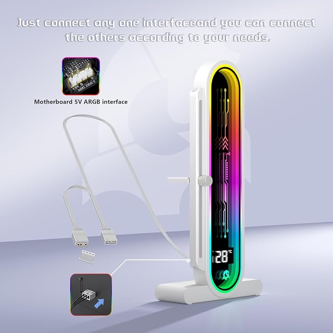 Soporte para GPU con pantalla de temperatura, ajustable en altura miniatura 6