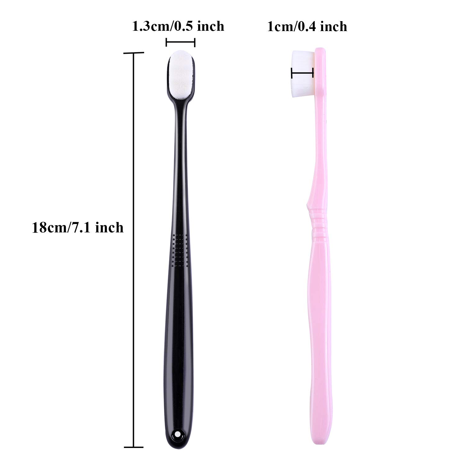Ruisita 6 Pack Extra Soft Toothbrush Soft Micro-Nano Toothbrush Ultra Soft Bristled Adult Toothbrush Micro-Nano Manual Toothbrush with 20,000 Soft Bristled for Sensitive Fragile Gums
