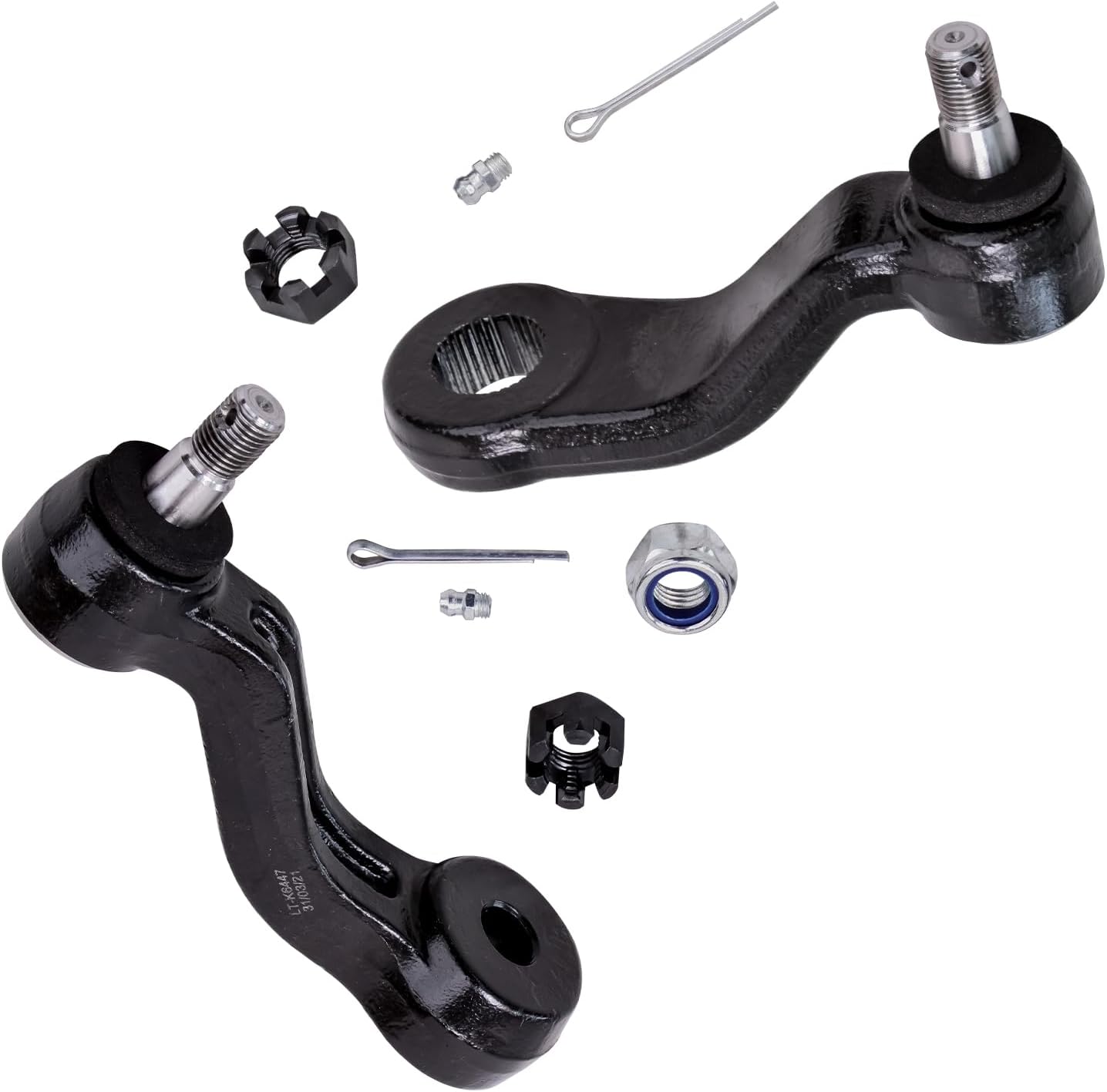 Detroit Axle - 4WD Front 8pc Suspension Kit for Chevy GMC K1500 K2500 Suburban K3500 Blazer Tahoe Yukon Cadillac Escalade, 4 Inner Outer Tie Rods, Pitman & Idler Arm, 2 Adjusting Sleeves Replacement