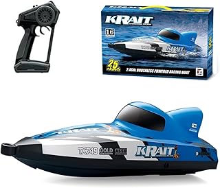 New TX749 Vortex Jet Boat, 2.4GHz Brushless 1806 Motor Remote Control Boat Model, 25KM/H High-Speed Turbojet Speedboat Waterproof Summer Toys for Pools and Lakes