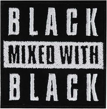 Black Mixed with Black Embroidered Iron On Patch