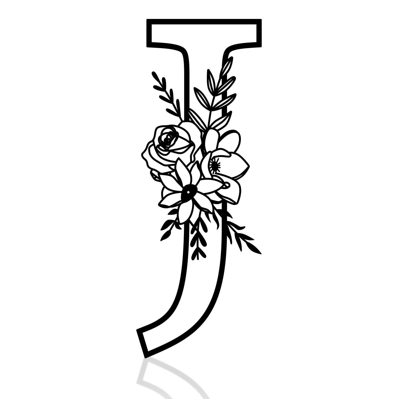 12" Black Metal Letter Wall Decor, Visual 3D Letter Sign Wall Decor Large Alphabet Decorative Farmhouse Hanging for Living Room Bedroom Office Party (J)