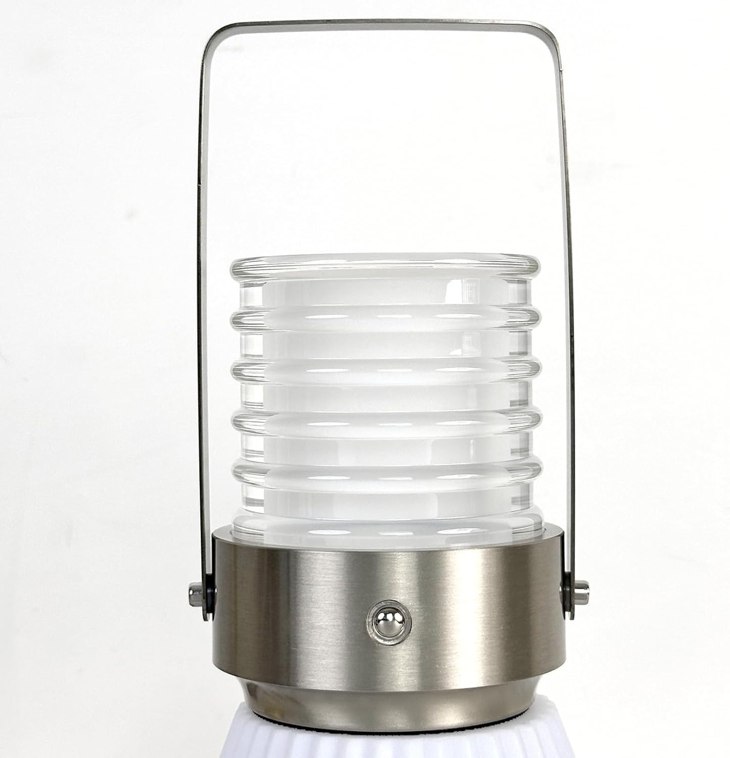 Portable Rechargeable Bedside Light Minimalism Stepless Dimming Camping, for Bedroom, Office Camp Gold(Nickel)