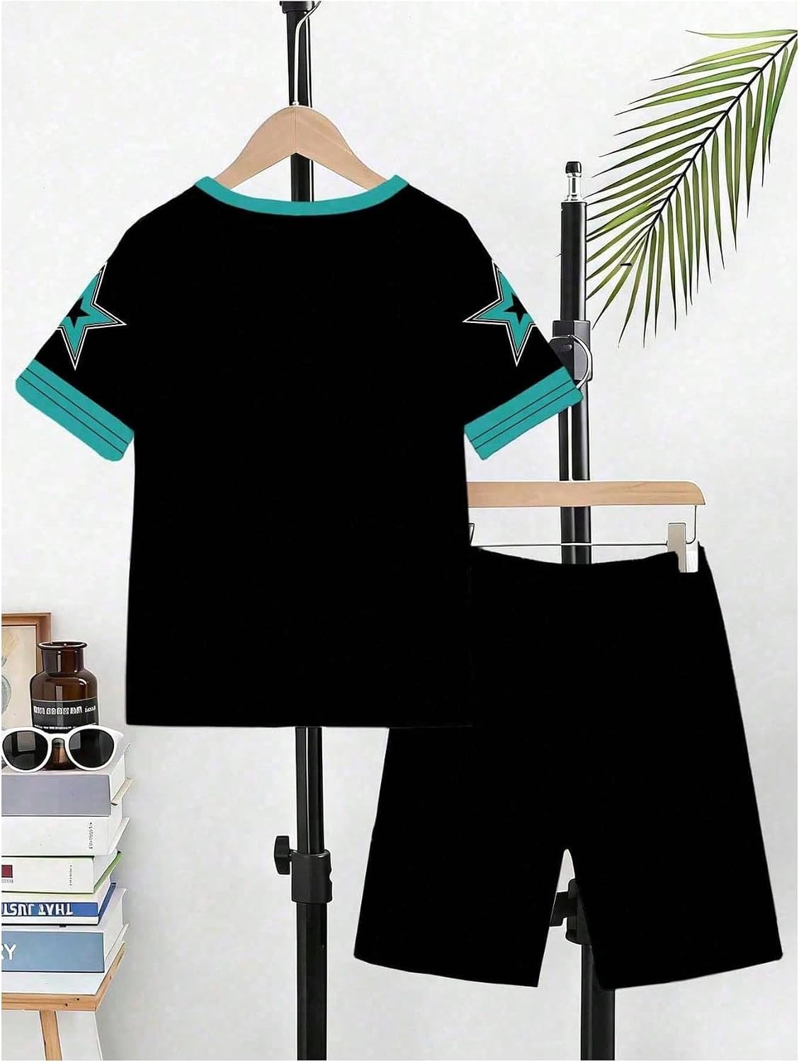 GORGLITTER Boy's Tracksuit 2 Piece Sets Number Graphic Jersey Soccer Training Short Sleeve T-Shirt and Shorts Set
