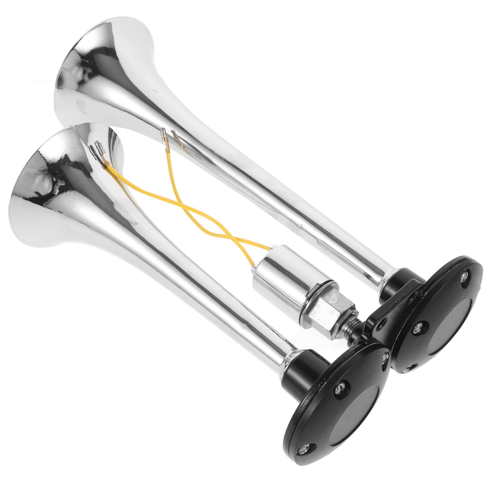 SHINEOFI Bocina de Aire Eléctrica para Coche y Camión Bocina de Tren de 2 Trompetas para Vehículos Sonido Potente Piezas de Automóviles Accesorios Exteriores Uso Automotor