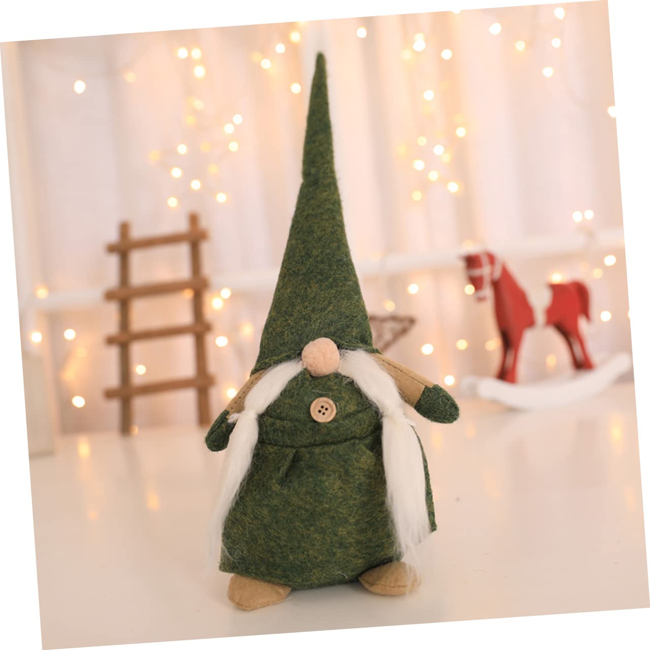 Abaodam 2stücke Weihnachtlicher GNOME Tomte Nisse Plüschfigur Skandinavische Dekoration Für Tisch Und Fenster Für Weihnachtsfeiern Und Festliche Anlässe Grün
