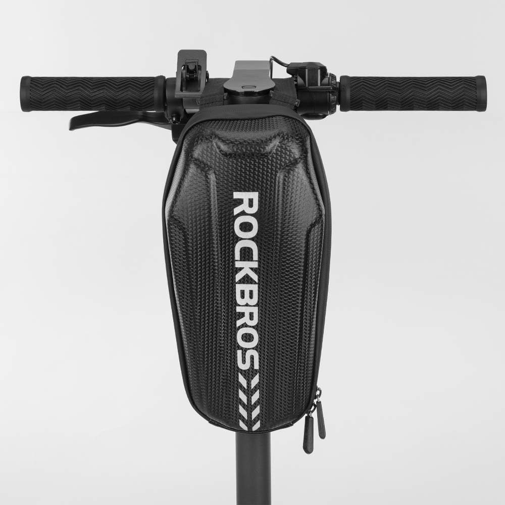 ROCKBROS B62 Bicycle Front Bag, Handle Bag, Waterproof, Zipper, Large Capacity, Multiple Interior Pockets, Storage for Small Items, Carabiner, Easy Installation, Small, Capacity: Approx. 6.6 gal (2 L)