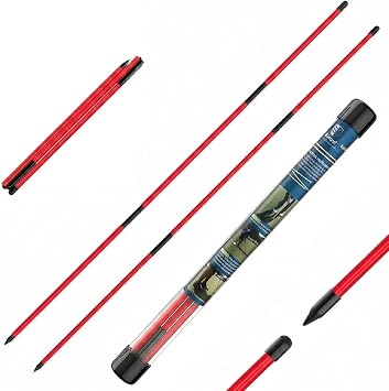 CAITON Golf Alignment Sticks 2 Pack, 48 Inch Collapsible Alignment Rods with Clear Storage Tube, Swing Training Aid for Aiming, Putting, Swing Path & Posture Correction