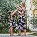 PopReal Mommy and Me Dresses Floral Print Cold Shoulder Ruffle Backless Strap Beach Midi Dress Summer