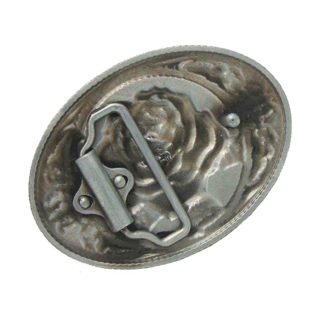 Big Red Rose Pattern Cowgirl Western Belt Buckle Woman's Gift