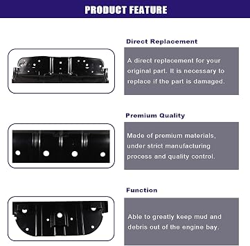 Engine Splash Shield Compatible with Toyota Tundra 2007-2019, Undercar Shield Cover Protection Board Guard