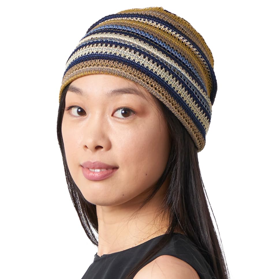 Bonnet homme et chapeau femme crochet tricoté coloré style péruvien léger boho