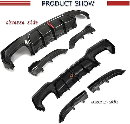 Miniatura 5 de JC SPORTLINE Labio de parachoques trasero de fibra de carbono para BMW Serie 4 G22 Coupe 2021-2022 G23 convertible M-SPORT difusor de parachoques