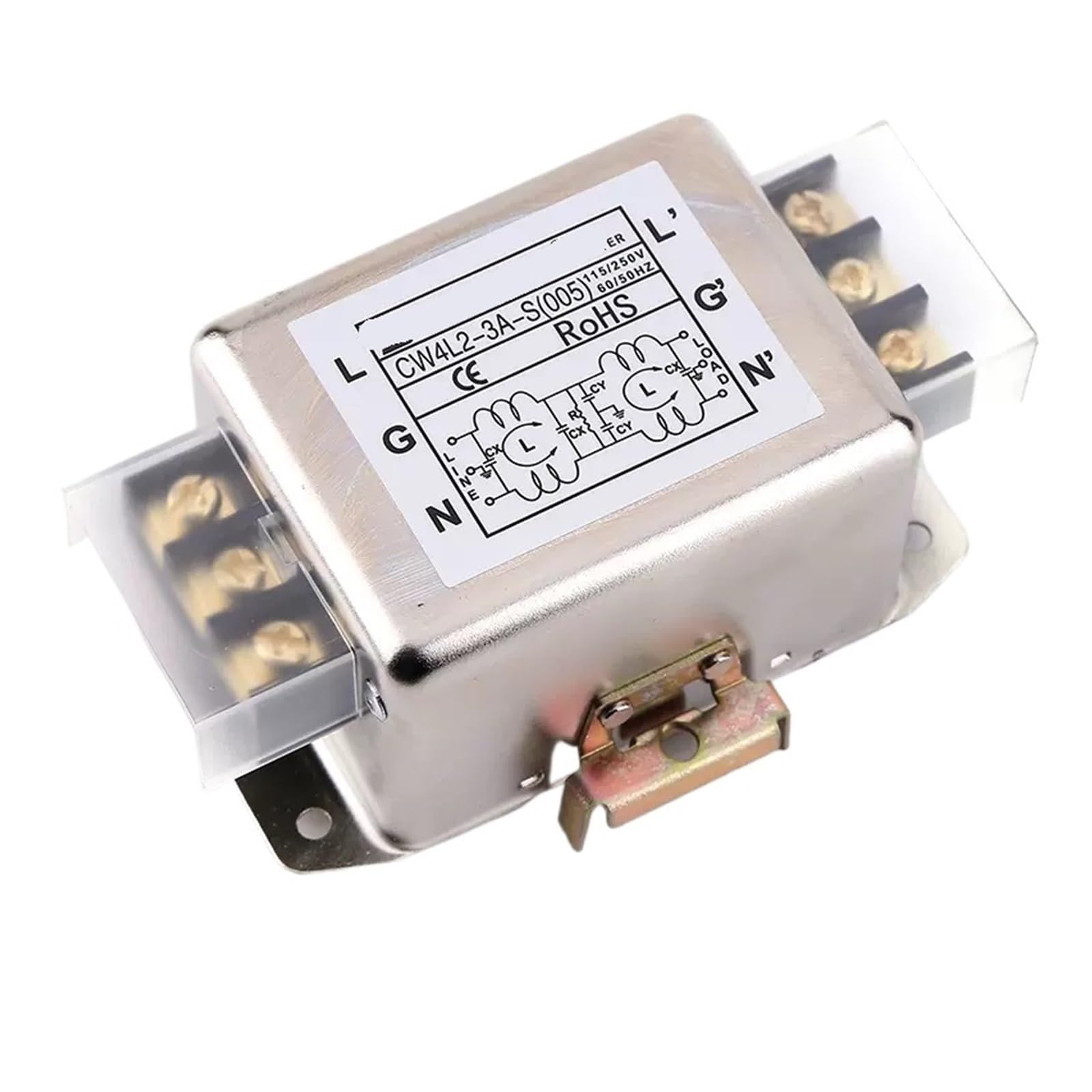 Filtre CW4L2-3A-R1 double étage sur rail performance supérieure 220V
