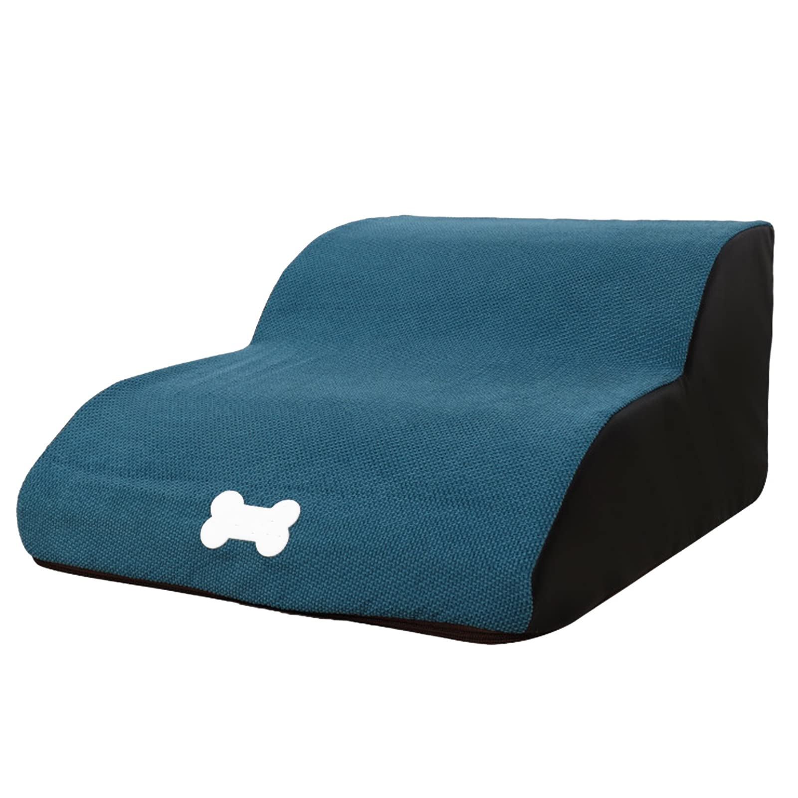 Escaleras para Mascotas para Perros y Gatos, rampa para Cama para Perros, Escalera para Perros de Esponja Suave, Funda Lavable extraíble, Ideal para Perros pequeños heridos Mayores (2 Layers Blue)