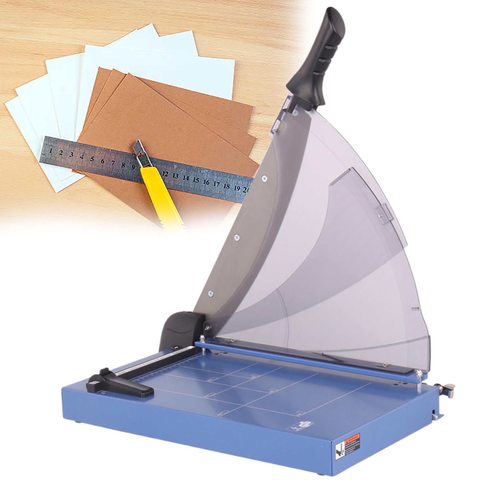 Papierschneider, Trimmer für 40 Blatt, robustes Schneidebrett mit Sicherheitsschutz, ideal für Fotos, Karton, Karton, Vinyl und Handwerk