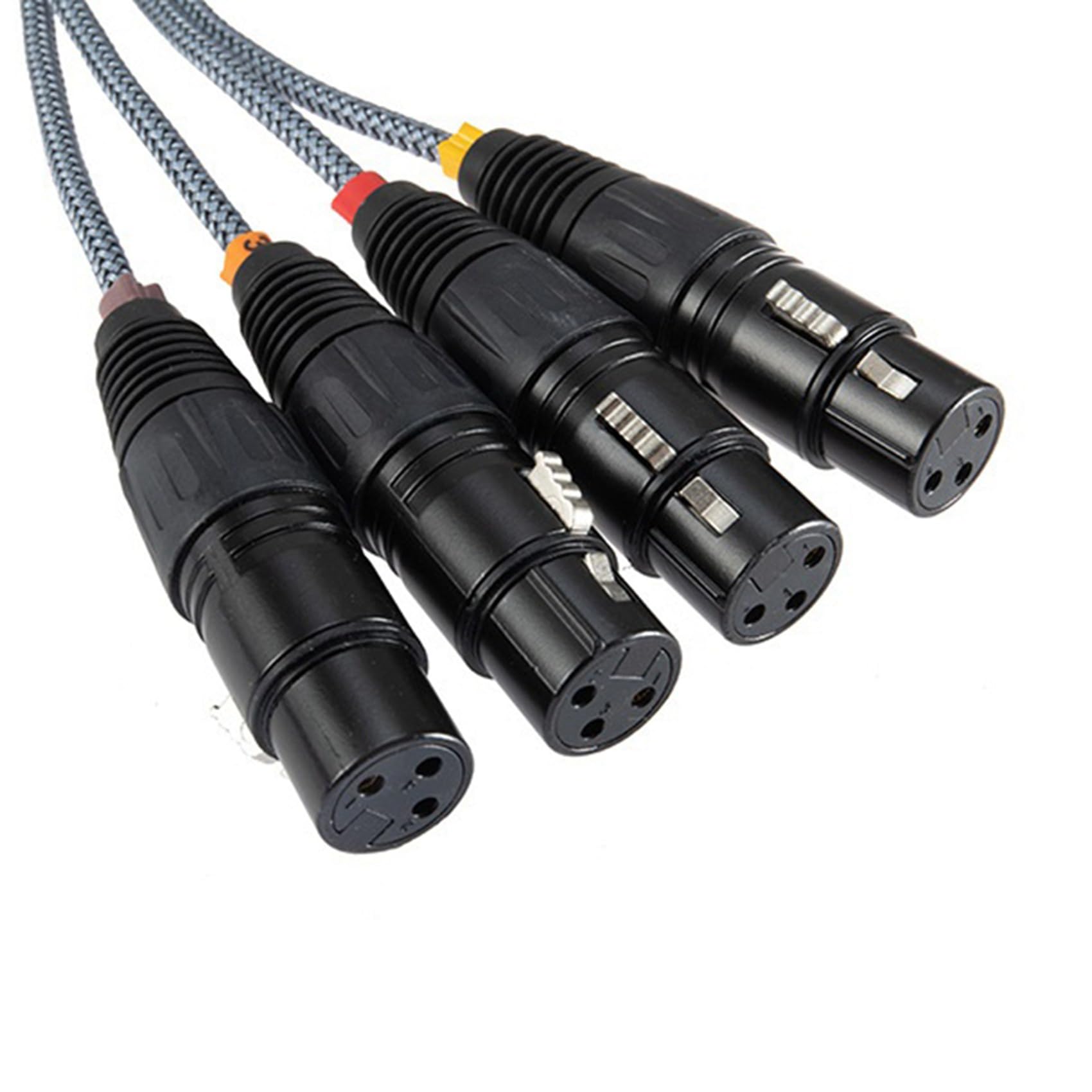 3 Paio XLR/Femmina 4 Canali Snake 3 Pin XLR/Un Ethercon RJ45 Cat5/Cat6 Extender Ethernet per Palco dal, Nero