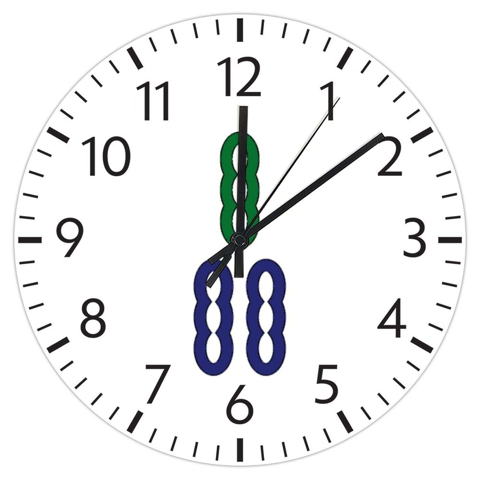 Horloge murale Mahjong style chinois | Pendule fantaisie silencieuse en PVC