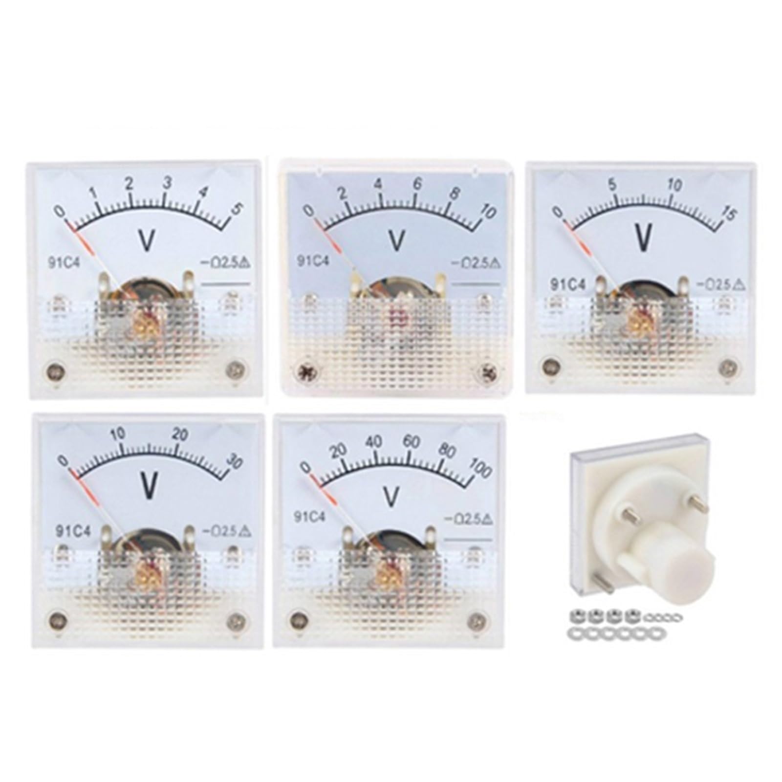 voltímetro, 91C4 DC Panel analógico medidor Puntero mecánico Tipo 1-250V 1 Uds(5V)