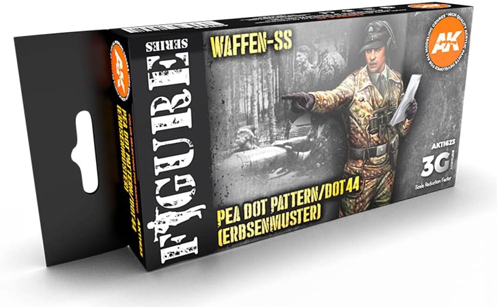 AK Acrylics 3Gen Figure Set AK11623 WAFFEN SS 44 DOT Uniform Colors 3G (6x17ml)