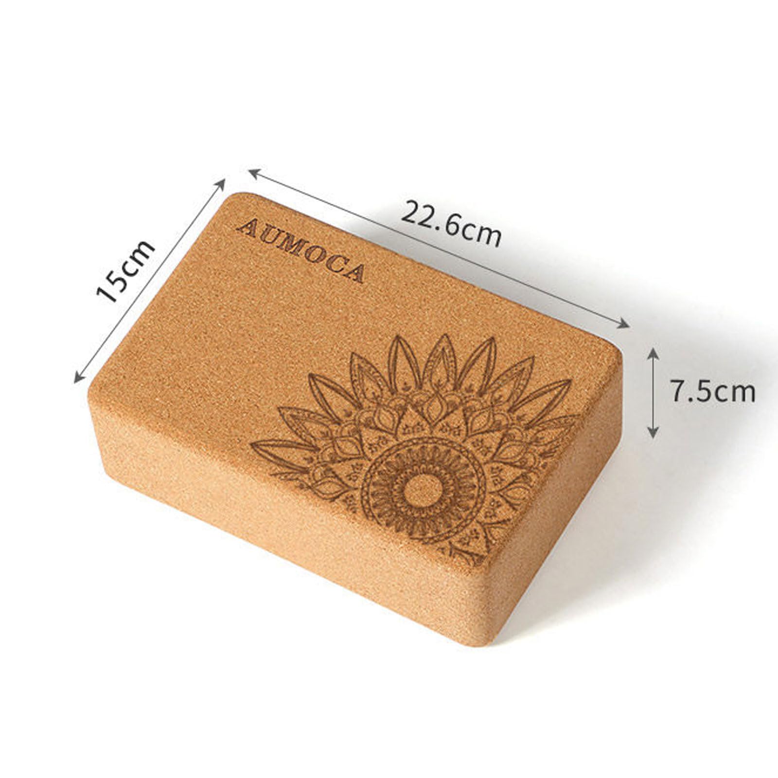 Yoga-Blöcke 2er Set Sonnenblume Yoga Block Kork rutschfest umweltfreundlich Blöcke Klötze Natürliche Yogablöcke Bietet Unterstützung und Stabilität für Fitness Pilates Stretching und Meditation