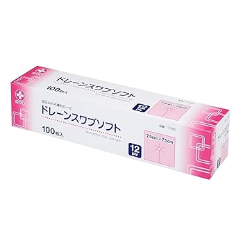 Amazon.co.jp: 白十字 切込入ガーゼ ドレーンスワブソフト 7.5