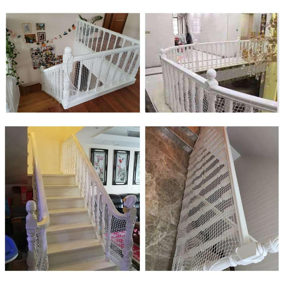 Red de Seguridad Multifuncional para la Seguridad Familiar, escaleras, Balcones, Vallas para Ventanas, protección para Gatos, prevención de caídas en Camas Altas Infantiles，1.5 * 3m