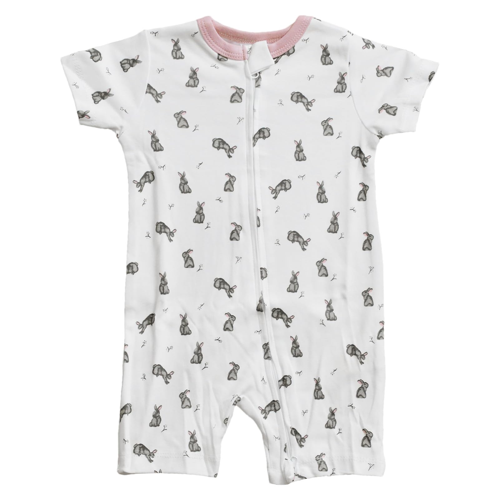 amropi Bebé Niña Mono Pack de 3 Peleles a Rayas Pijama Manga Corta Mameluco