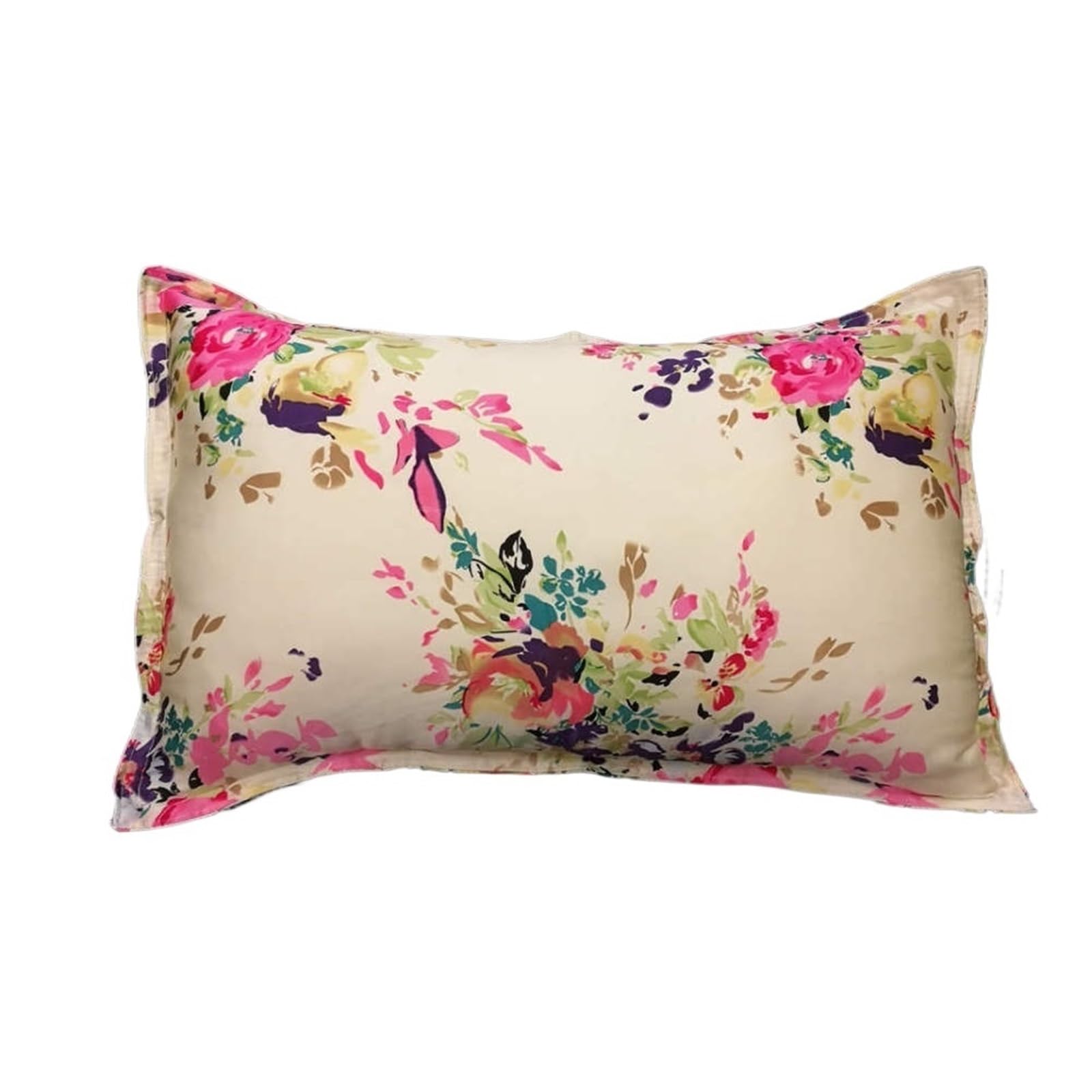 Taie d'oreiller en soie Oxford housse de coussin enveloppe dos imprimé multicolore standard