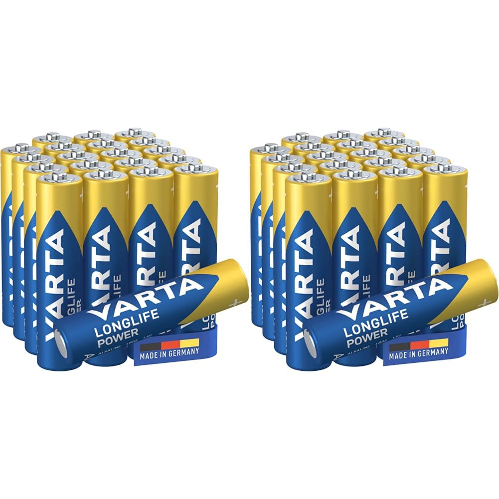 VARTA Batterien AAA, 20 Stück, Longlife Power, Alkaline, 1,5V, ideal für Spielzeug, Funkmaus, Taschenlampen, Made in Germany (Packung mit 2)