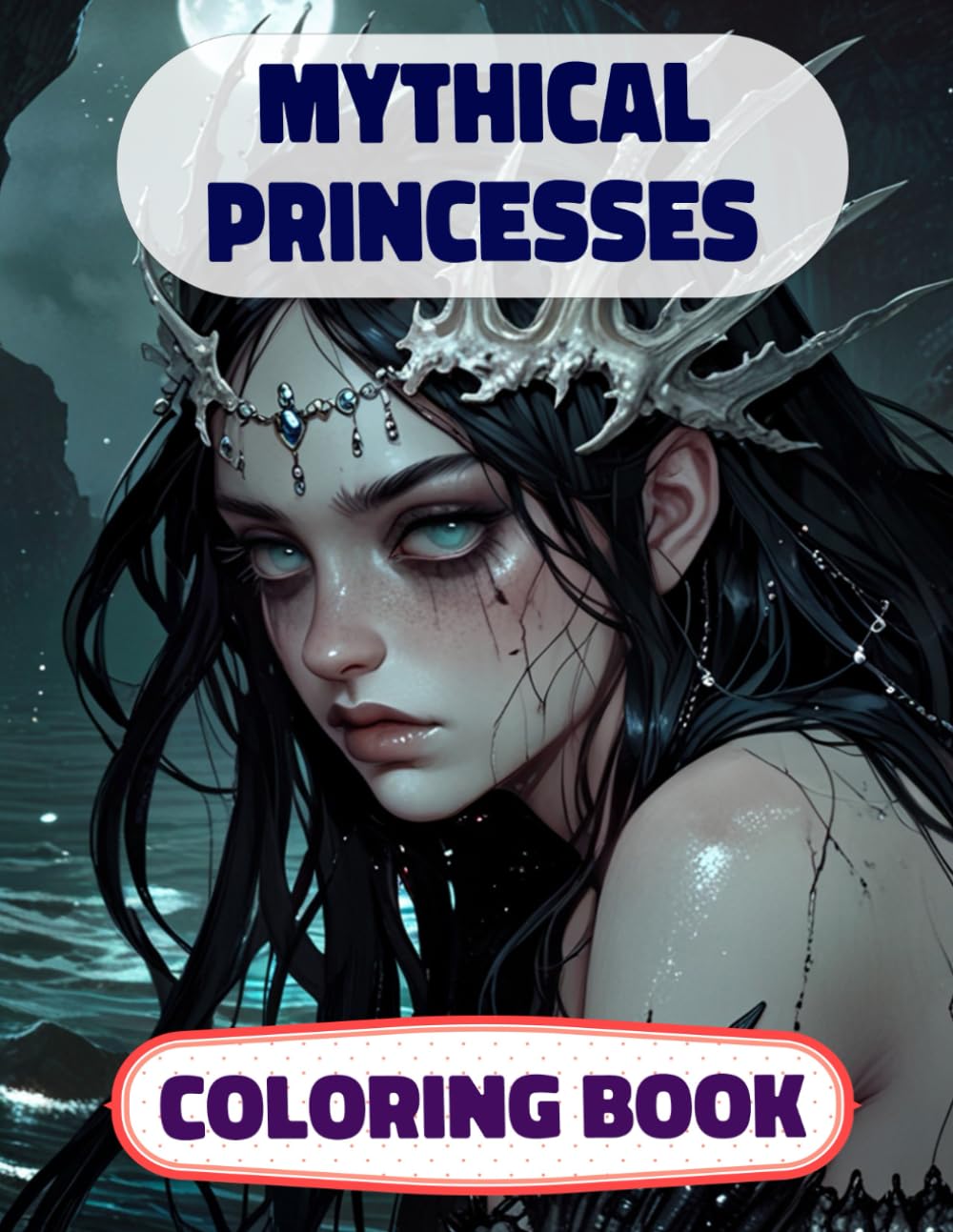 Mythical Princesses Coloring Book: Colouring Pages Of Fantasy Queens Royal Women Noble Lady Imperial Magical Girls Enchanted Elf Fairy Fairytale ... Mindfulness | For Kid Adult Teen Senior