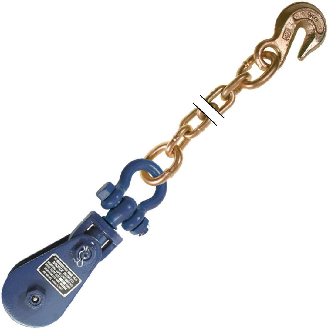 VULCAN 41-Inch End Block Tow Hook with Chain Anchor - 4,000 lb Safe Working Load, DOT Compliant Recovery Gear