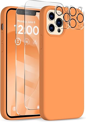 Miniatura 12 de Funda para iPhone 12 Pro Max, 2 protectores de cámara + 2 protectores de pantalla, funda protectora de silicona de cuerpo completo a prueba de