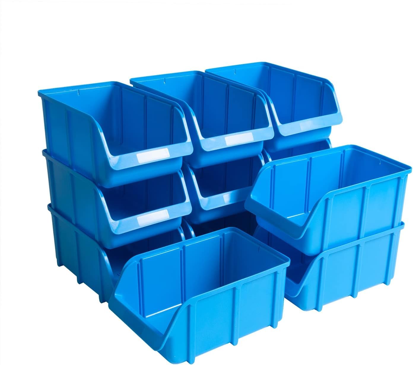 Hünersdorff 12 scatole portaoggetti impilabili, dimensioni 4, in polistirolo, elevata stabilità dimensionale e capacità di carico, colore: blu