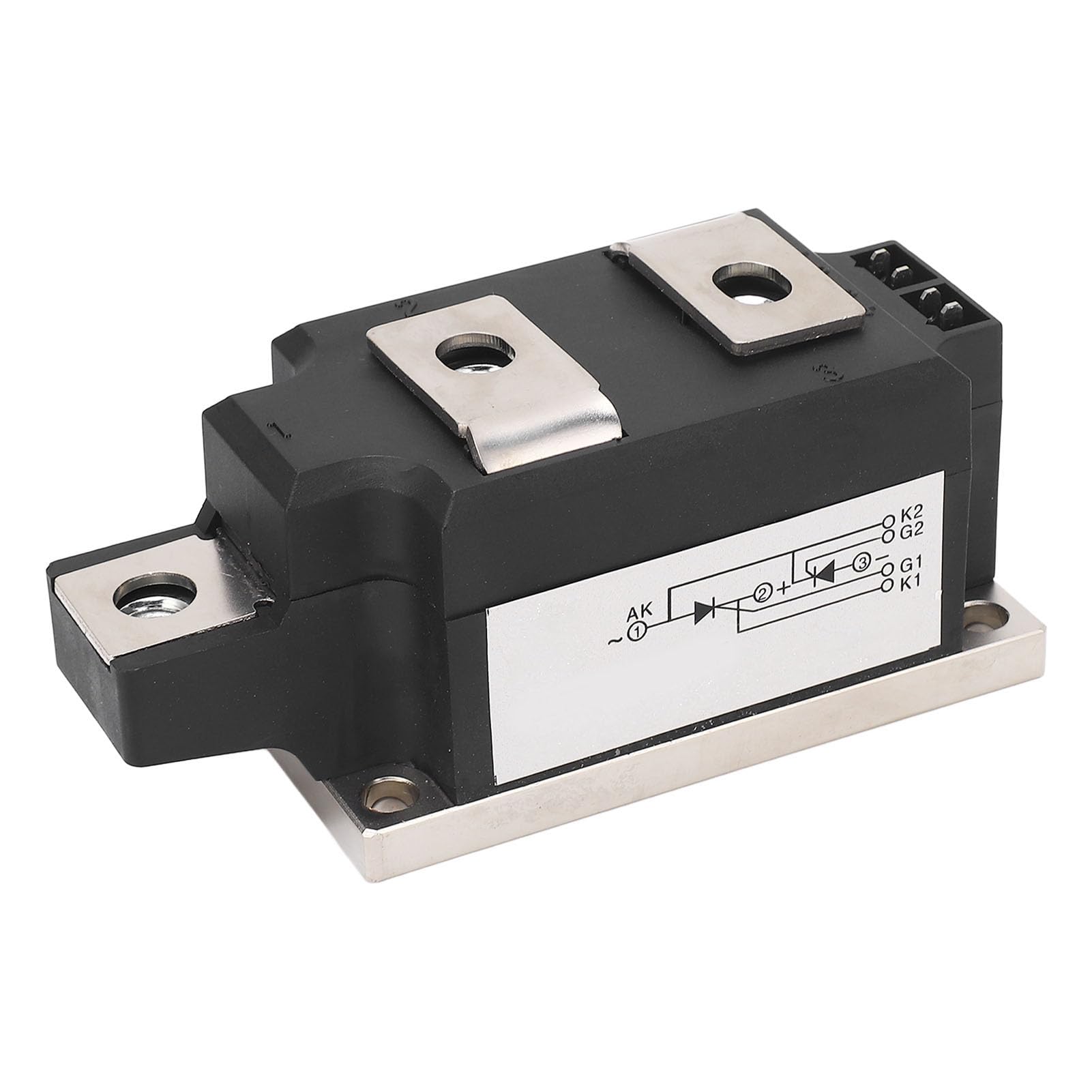 Modulo TRIAC, modulo di alimentazione a tiristori bidirezionali, raddrizzatore a silicio controllato da 1600 V con custodia in PC e base in rame per il controllo dei motori, (JLTT250N16KOF)