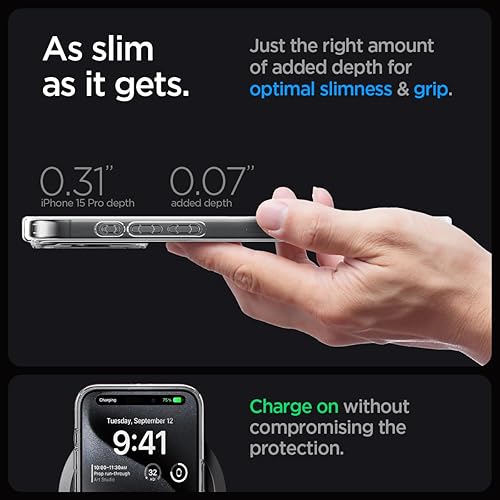 Miniatura 6 de Spigen MagFit - Funda magnética ultra híbrida diseñada para iPhone 15 Pro, antiamarilleo protección de grado militar compatible con MagSafe (2023),