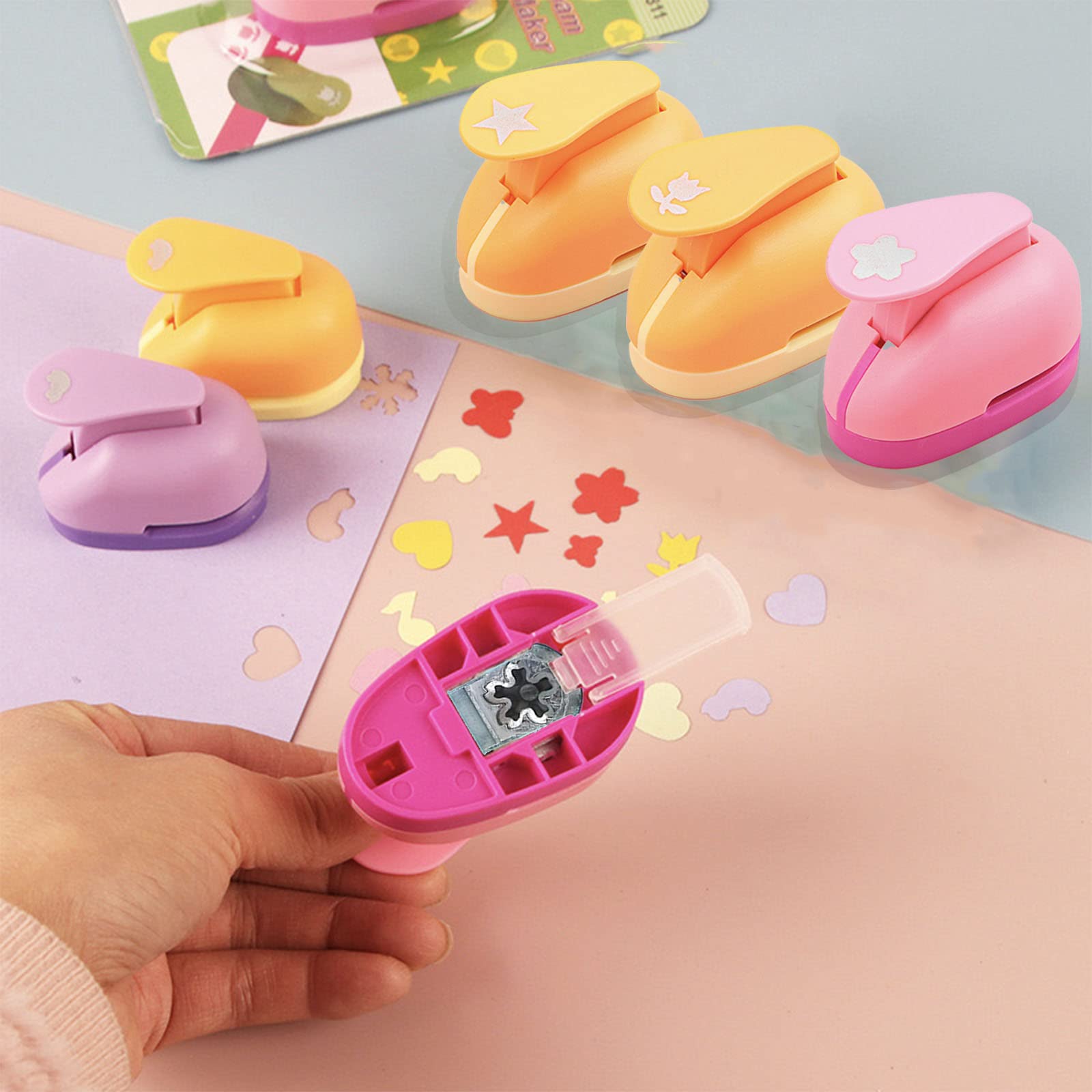 Kit De 3 Perforatrices Manuelles Créatives - Formes Cœur, étoiles Et Fleurs - Pour Scrapbooking, Cartes Et Projets DIY
