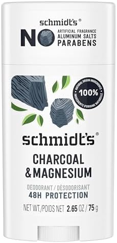 Schmidt's Aluminum-Free Vegan Deodorant Charcoal & Magnesium with 2.65 oz