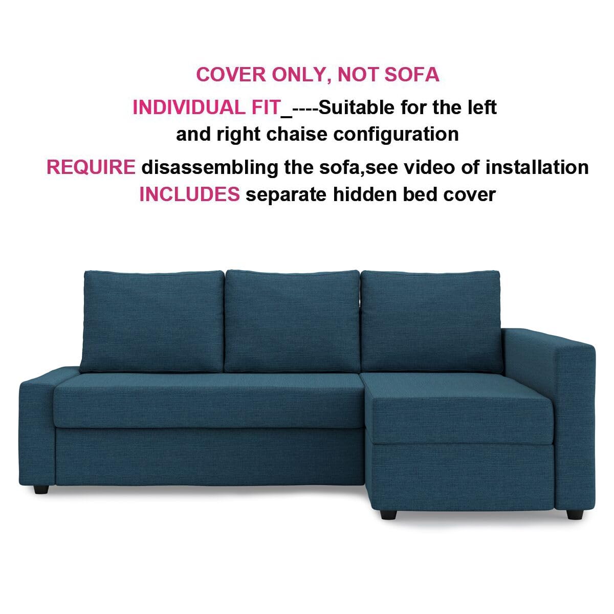 Amazon.com: MASTERS OF COVERS Snug Fit Friheten Slipcover for The