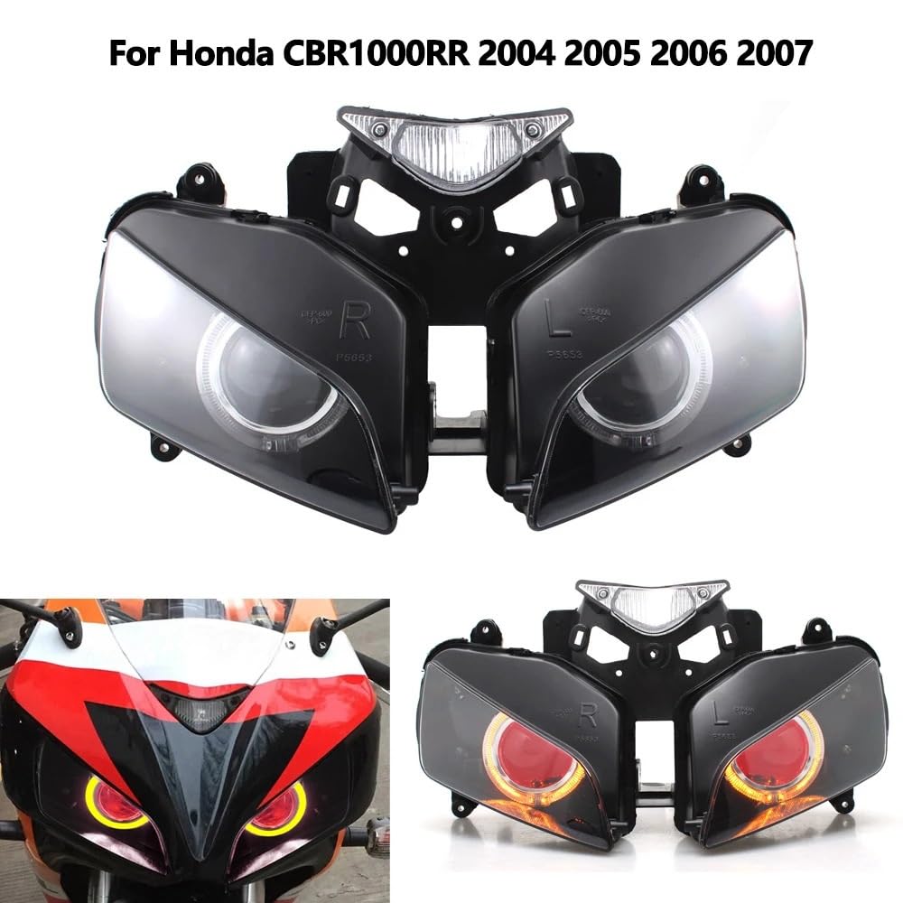 Reflektory motocyklowe Dirt Bike Reflektor Pasuje do CBR1000RR 2004 CBR1000 RR 2005 2006 2007 część motocyklowa przedni reflektor reflektor montażowy