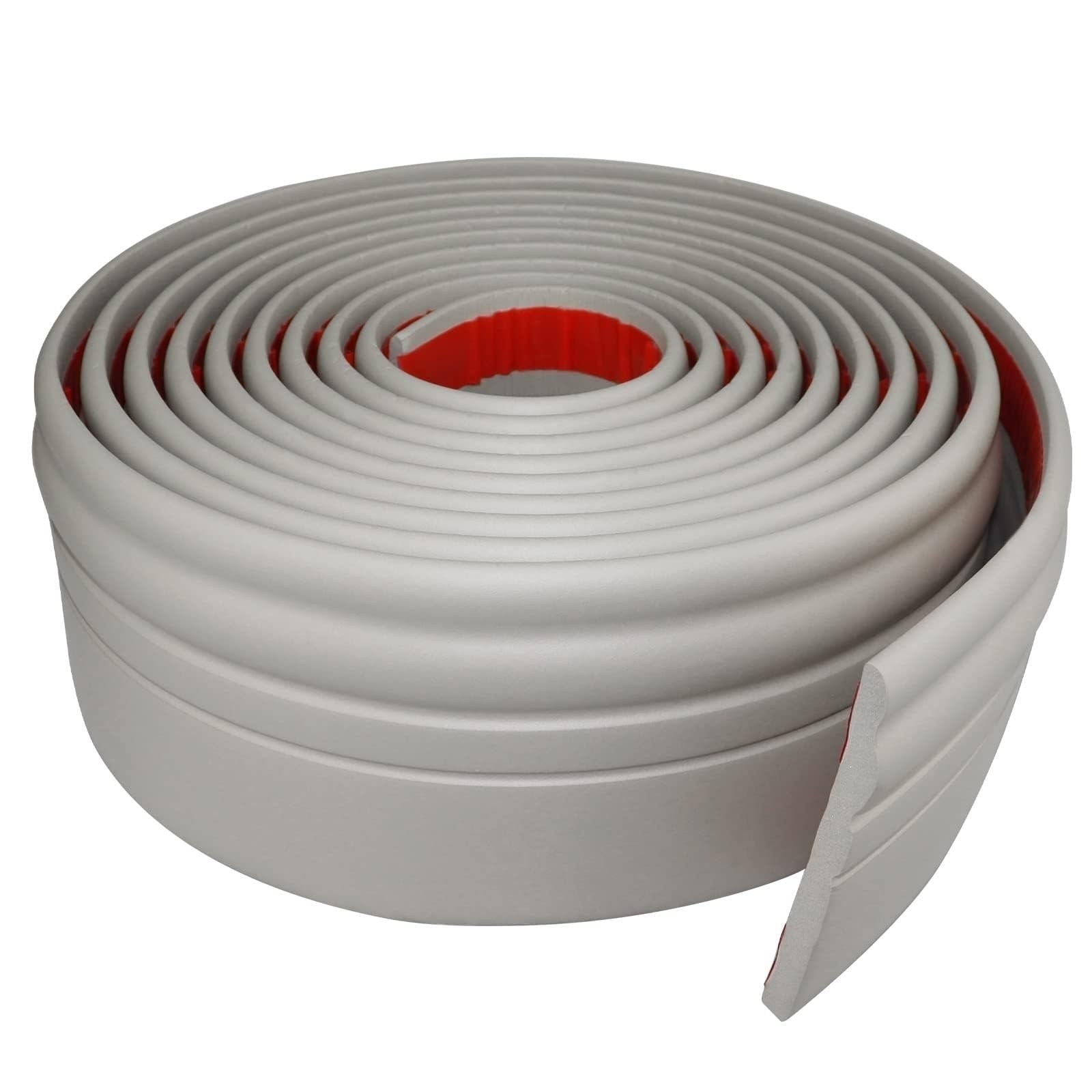 FRZXBKW 5M/10M PVC Skirting Board Trim Self-Adhesive, 4"/5" Flexible Skirting Boards Covers,Peel and Stick Rubber Wall Base Moulding Trim for Countertops,Tile Waistline Trims
