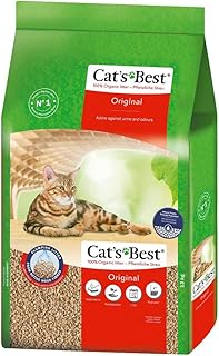 Cat's Best Original Katzenstreu, 100 % pflanzliche Katzen Klumpstreu mit maximaler Saugkraft – bekämpft Gerüche natürlich aktiv, 17,2 kg/40 l product image