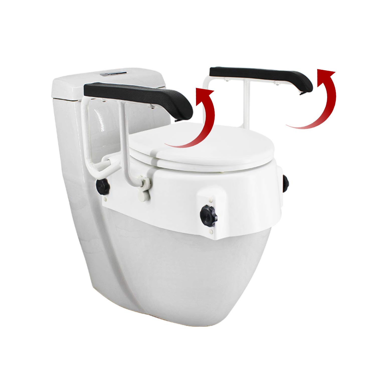 Buy IdeaEuropa Adjustable Toilet Seat Riser with Lift Handles 3