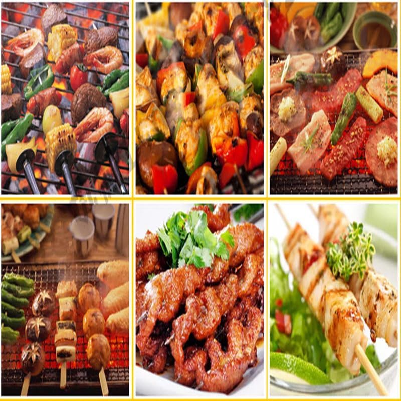 Manual Simple Easy Use Meat Skewer Machine Stainless Steel Portable Lever Type Barbeque Kabab Maker