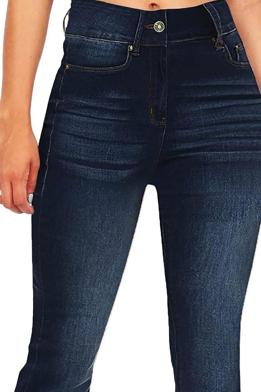 KDF Flare Jeans for Women Women’s Bootcut Bell Bottom Jeans High Waisted Stretch Slimming Bell Bottoms Jeans