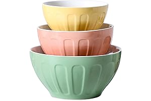 3-Piece Lareina Mixing Bowls: Colorful and Functional Kitchenware