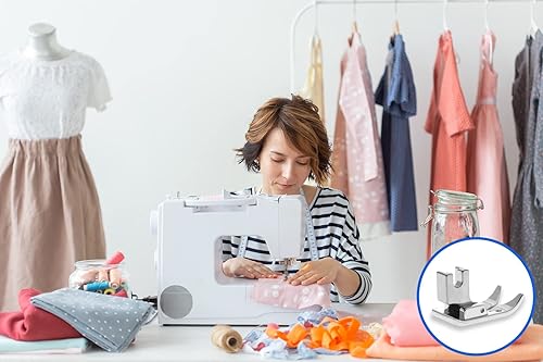 Miniatura 6 de Prensatelas universales en zigzag para máquina de coser de puntada recta para todos los cantantes de caña baja, hermano, Janome, Toyota, etc.