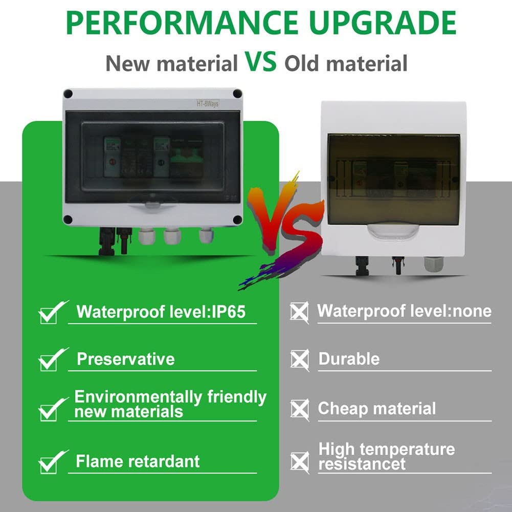 Solare PV Combiner Box, 550V 1 In1 Out 1 String Solare PV Combiner Box Protezione Impermeabile IP65 per RV